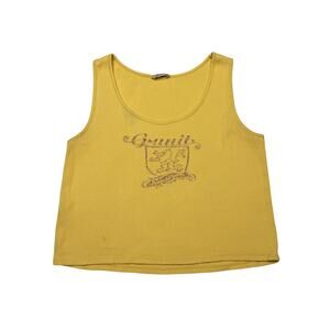 Vintage Y2K G Unit Cropped Tank Top Women's Ribbed Glitter Sleeveless